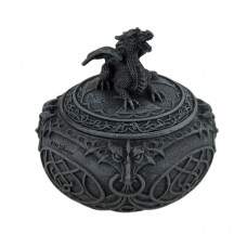 Open Mouth Fire Breathing Blowing Celtic Roman Dragon Trinket Jewelry Box